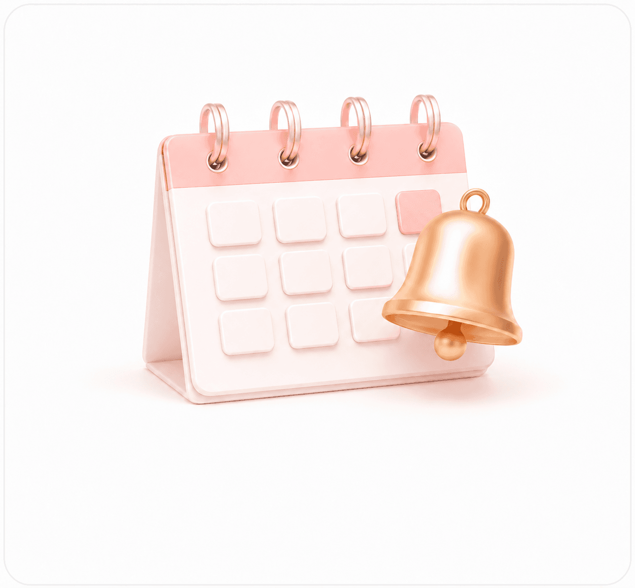 Desktop calendar with appointments