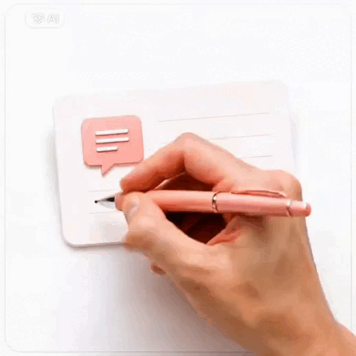 Pink notebook and pen